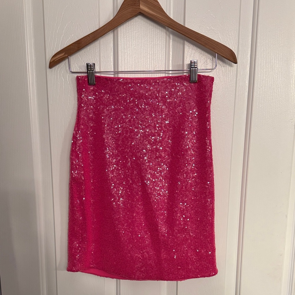 Commando Glittering Fuchsia Mini Skirt
